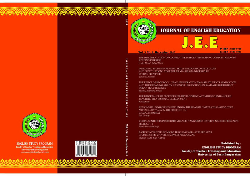 Vol. 3 No. 2 (2017) JEE (Journal of English Education