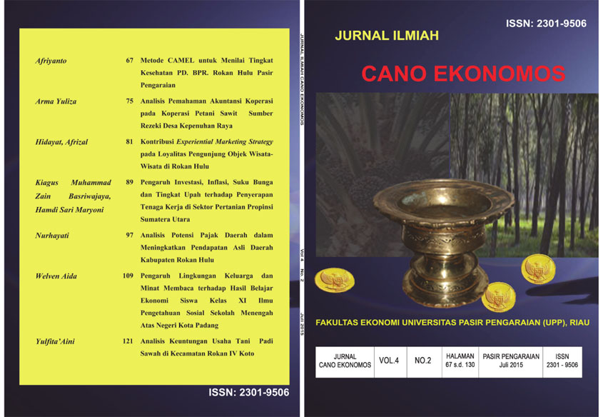 					View Vol. 4 No. 2 (2015): Jurnal Cano Economos
				